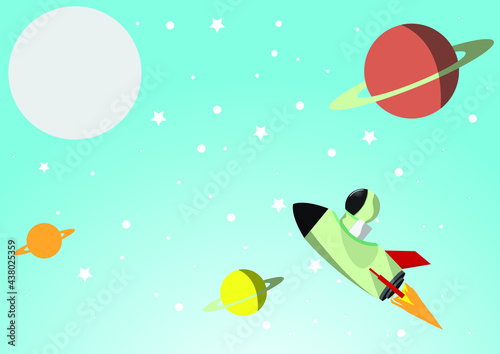 to the moon background illustration space galaxy theme