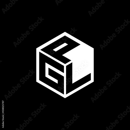GLP letter logo design with black background in illustrator, vector logo modern alphabet font overlap style. calligraphy designs for logo, Poster, Invitation, etc.