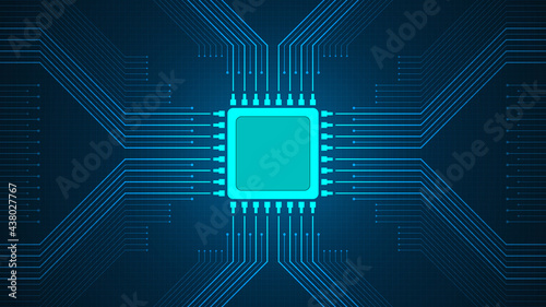 Central point of the operating system on a dark blue background.