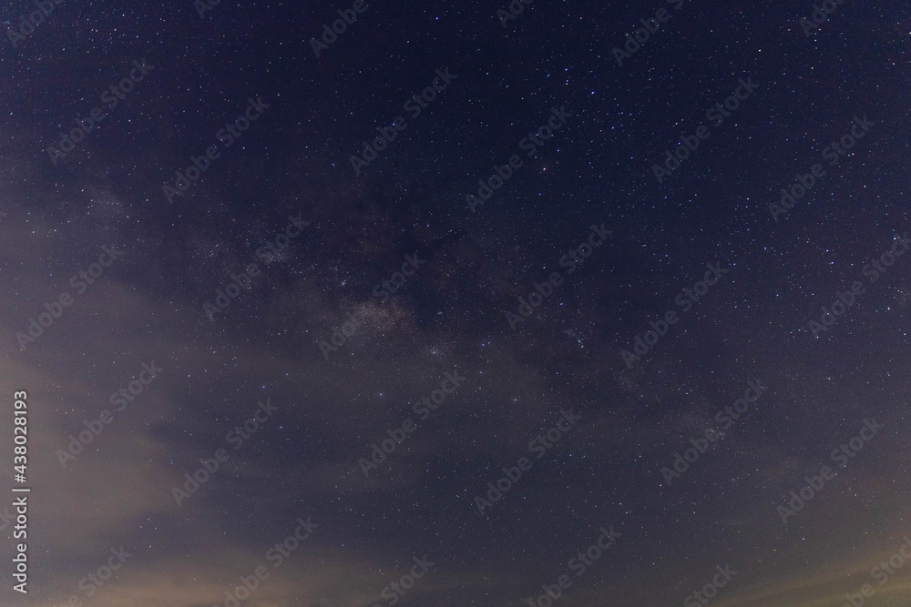 Photographing the Milky Way at night with stars full of the sky Photographing the Milky Way at night with stars full of the sky