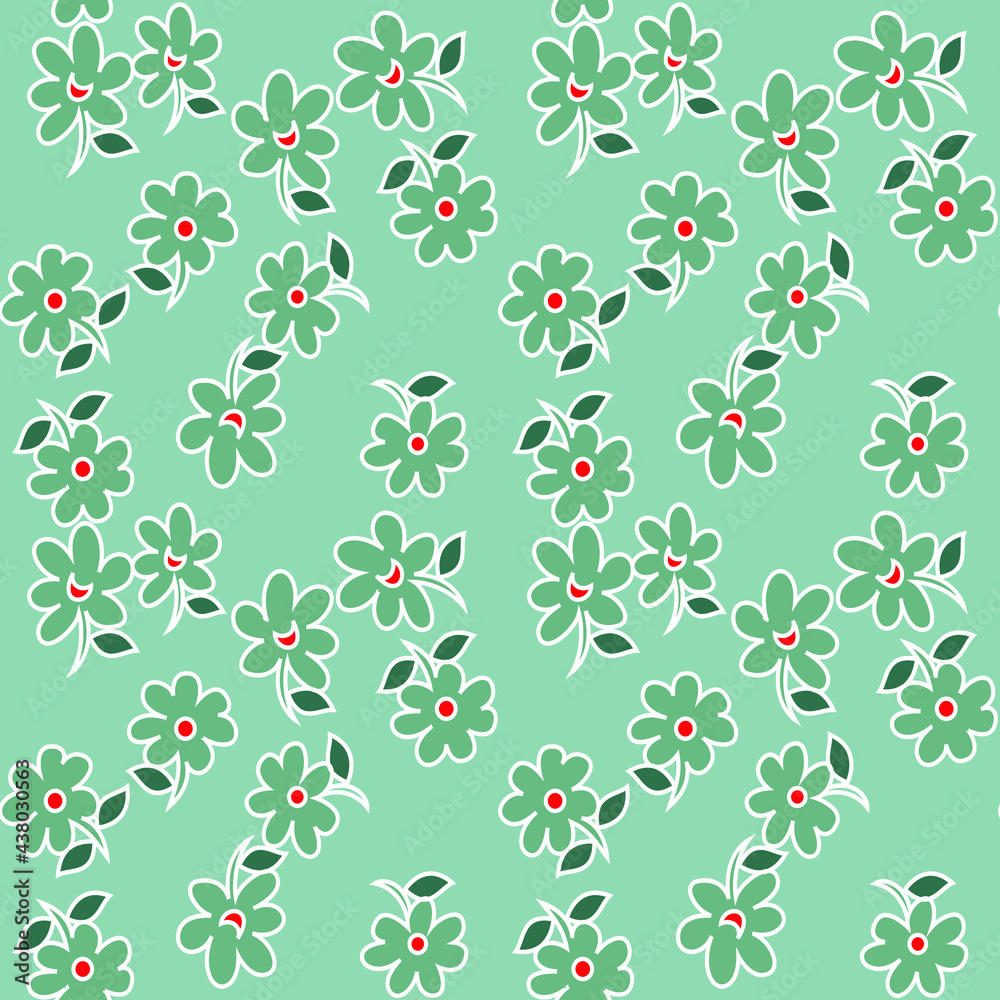 seamless vector flower design pattern on background seamless vector flower design pattern on background