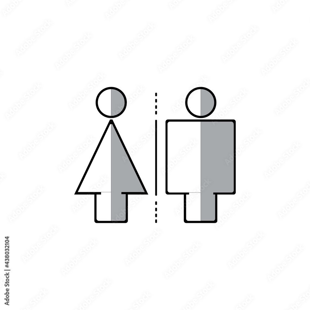 pictogram for restroom. man and woman vector icons or toilet sign symbol pictogram for restroom. man and woman vector icons or toilet sign symbol