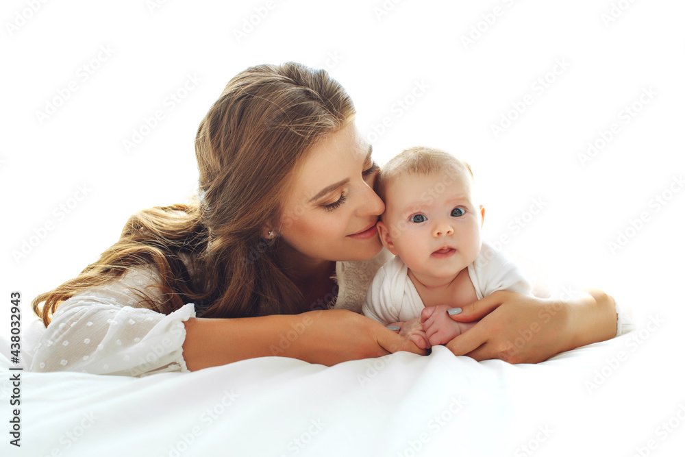 Portrait of a beautiful mother, with her nursing baby. High quality photo. Portrait of a beautiful mother, with her nursing baby. High quality photo.