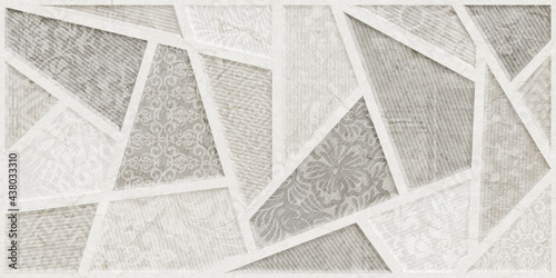 Fototapeta Naklejka Na Ścianę i Meble -  Multicolor 3d digital wall tiles design for interior abstract home decor used ceramic digital wall tile background texture.