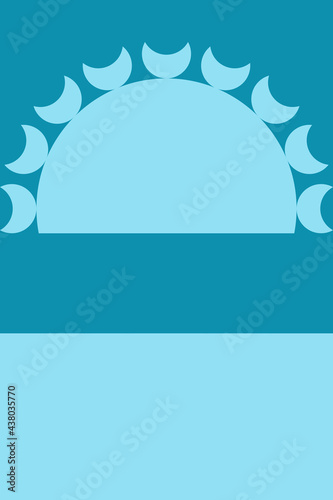 abstract colored landscape. boho, minimalism