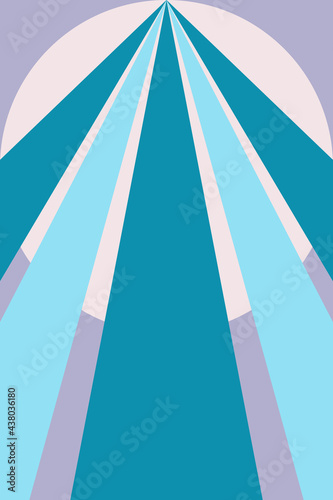 abstract colored landscape. boho, minimalism