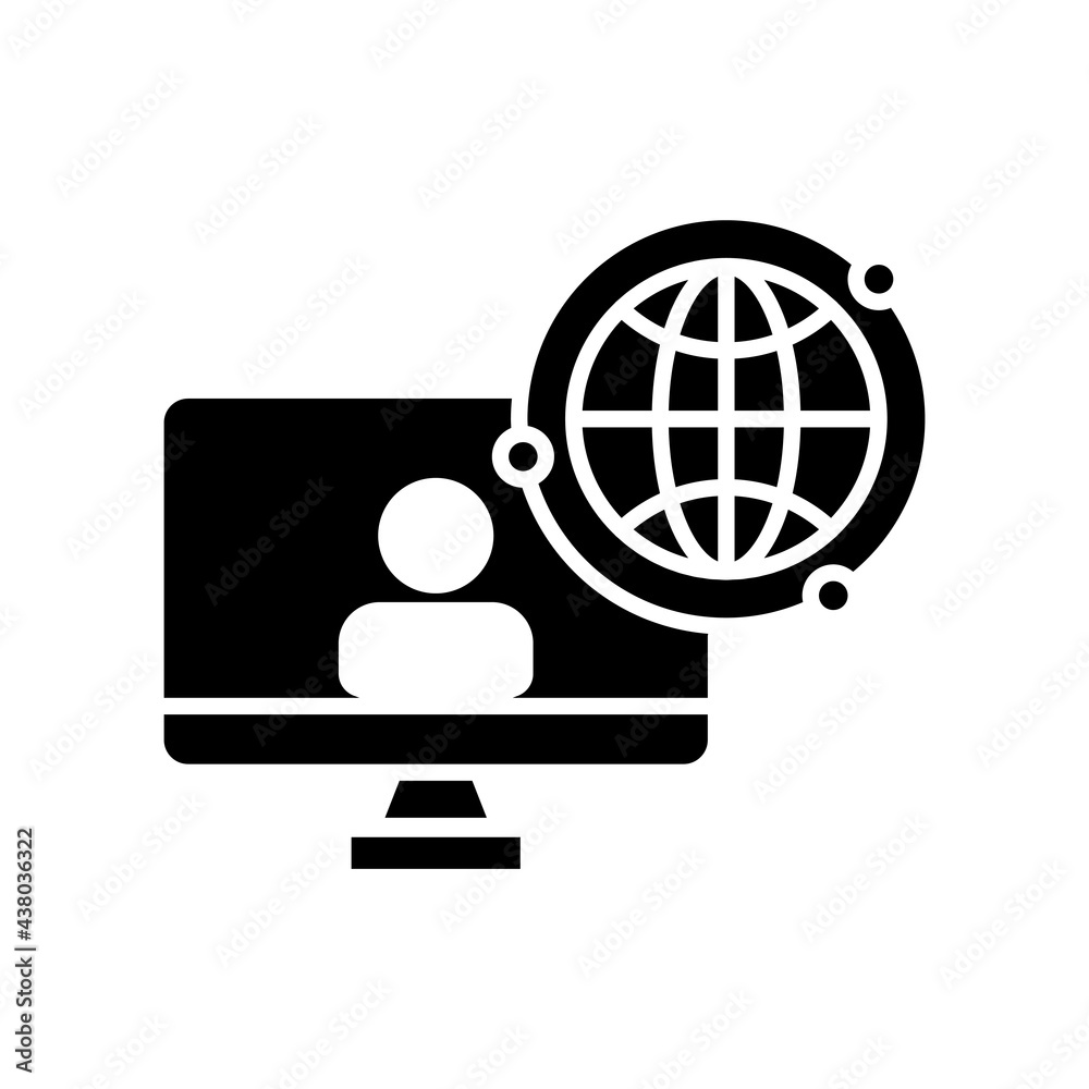 Marketing video icon. Business symbol. simple illustration. Editable stroke. Design template vector