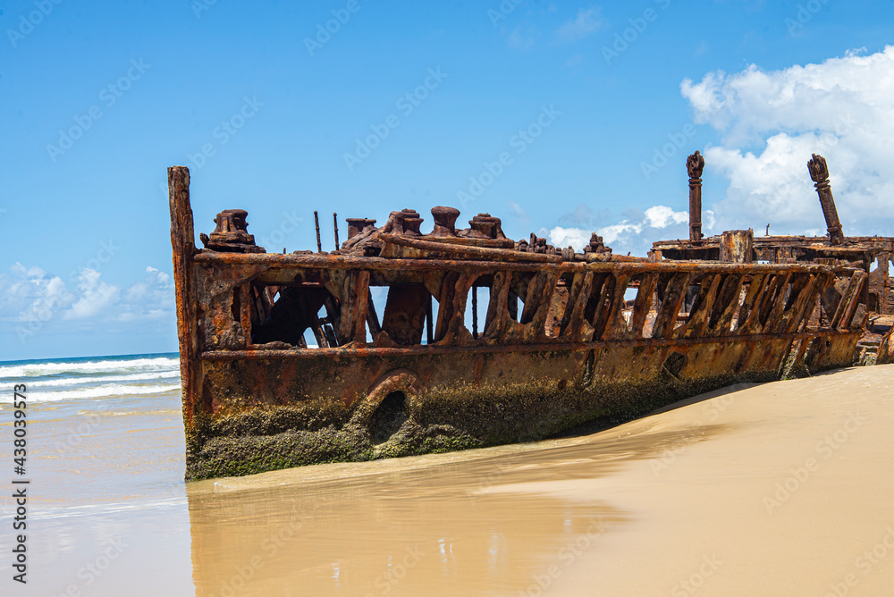 The SS Maheno Shipwreck is situated on Fraser Island on the east coast of Australia, and one of the highlights of any visit here. It sits on the shore of 75 Mile Beach, where is has lived since 1935.