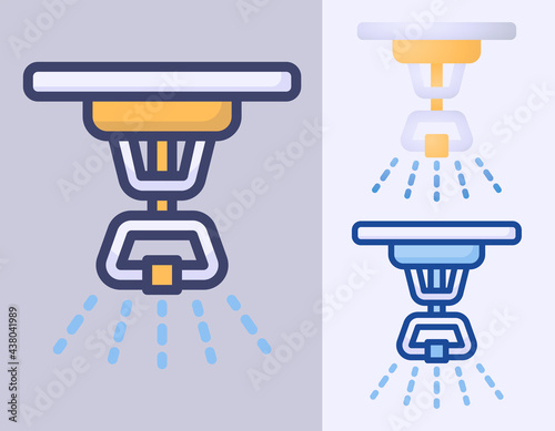 Fire sprinkler icon cartoon vector Illustration