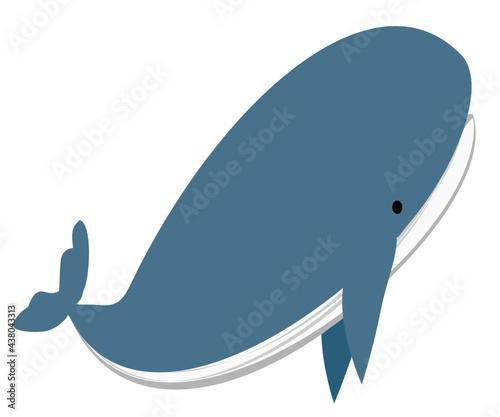 cute whale vector In the water of the sea, sponges and waves of the sea, nature and abundance of the sea.