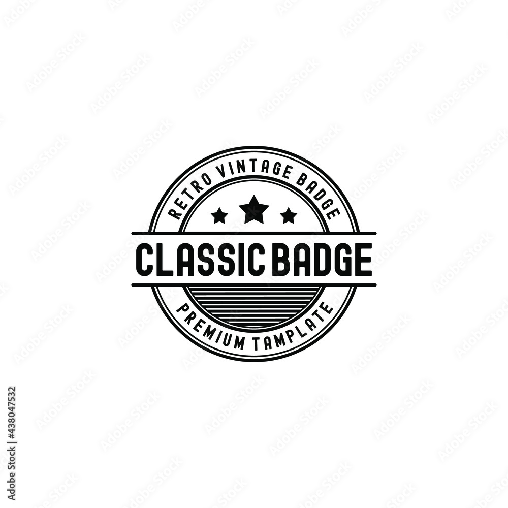 Retro Vintage Badge Emblem Classic Premium Logo Tamplate