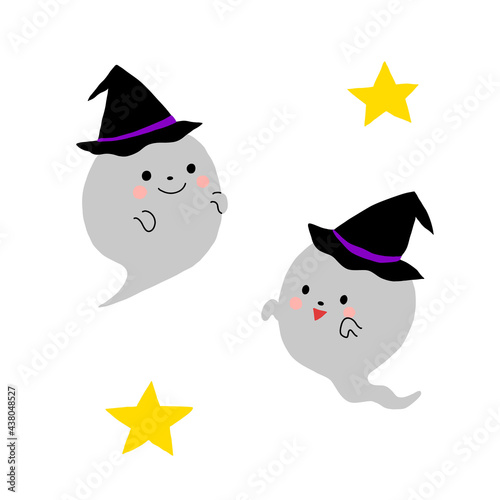 ハロウィンのおばけのイラスト素材