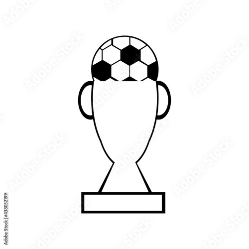 ball trophy football soccer icon image vector