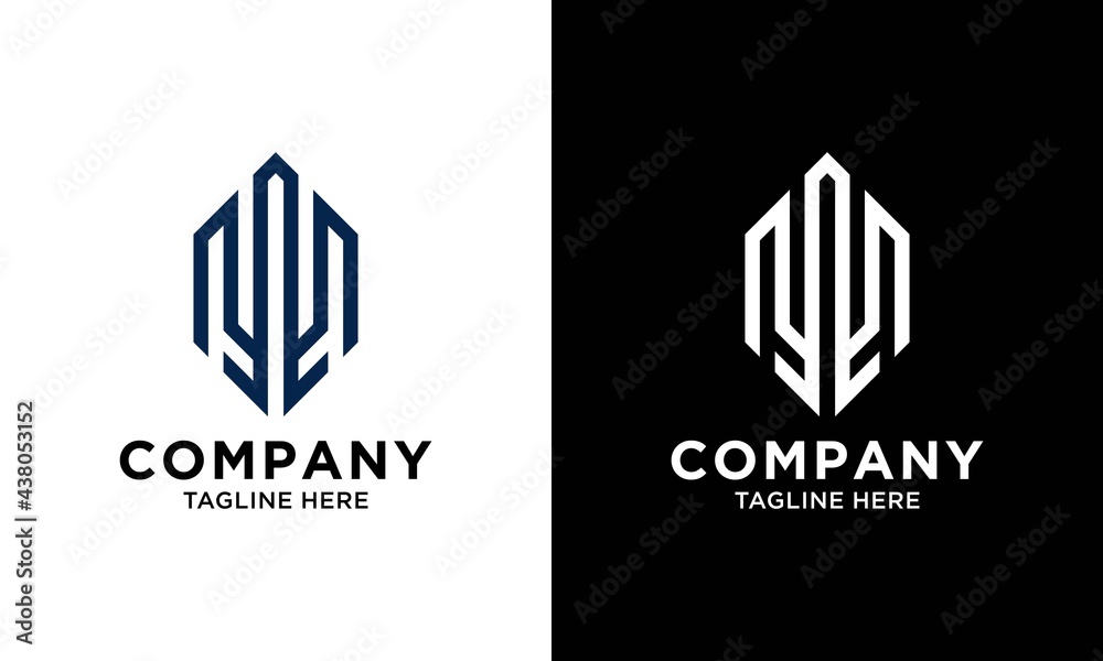 Abstract geometric logo building line art construction architecture for company, design inspiration.