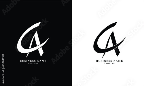 CA, AC, Abstract initial monogram letter alphabet logo design