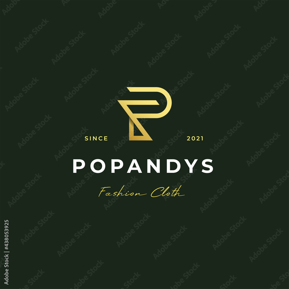 Letter P logo icon modern style outline illustration Letter P logo icon modern style outline illustration