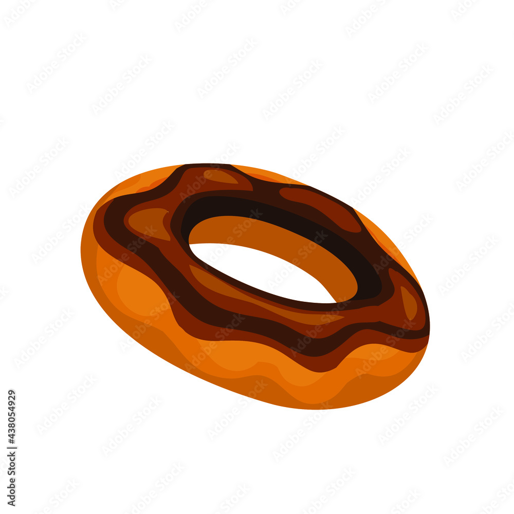 Obraz premium chocolate donut on a white background