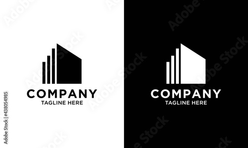 Abstract geometric logo building construction architecture for company, design inspiration.