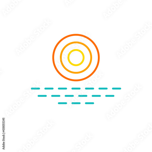 Summer vacation icon. Travel agency vector logo