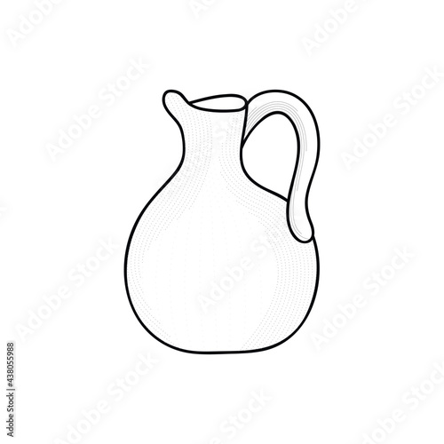 Glass Pitcher outline vector illustration