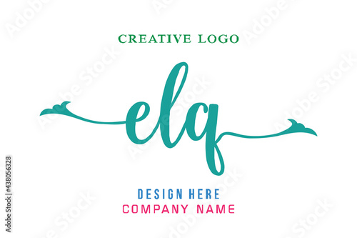 ELQ lettering logo is simple, easy to understand and authoritative photo