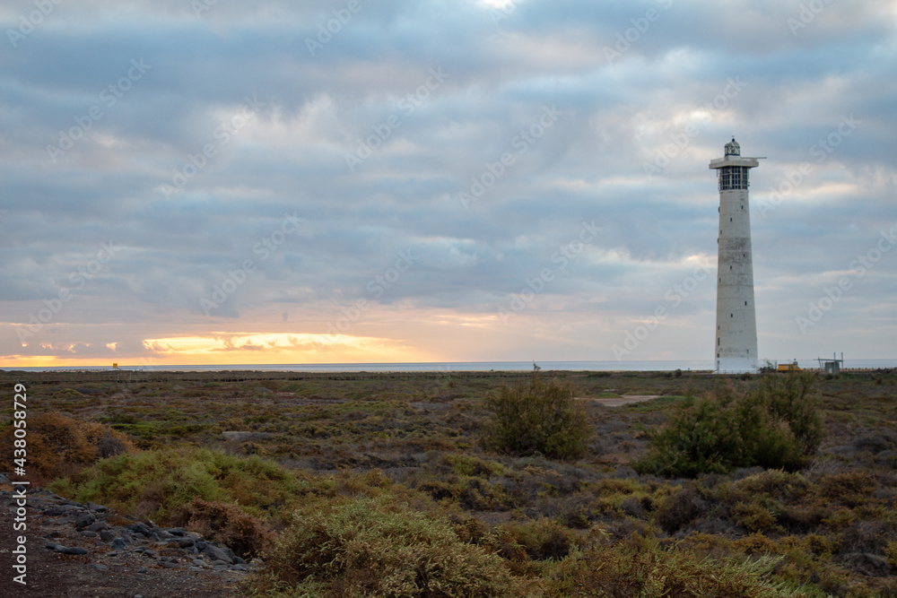 Leuchtturm am Strand von Fuerteventura