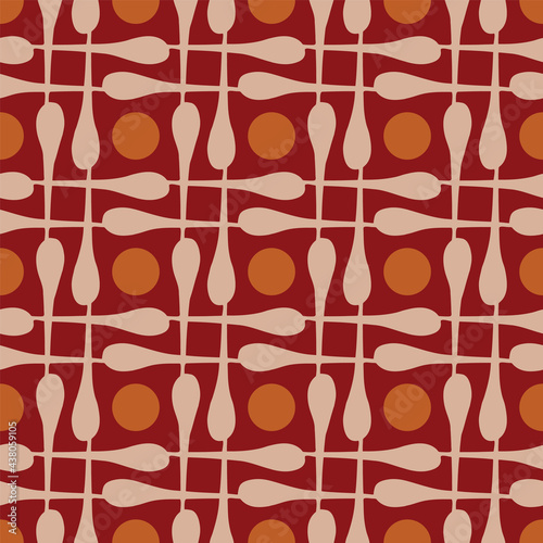 Vector abstract geometric dots and lines seamless pattern background