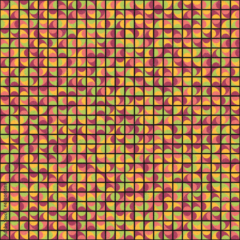 Fototapeta premium Abstract Geometric Pattern generative computational art illustration