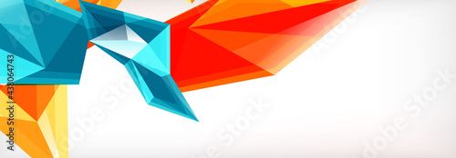 Vector 3d triangles and pyramids abstract background for business or technology presentations, internet posters or web brochure covers