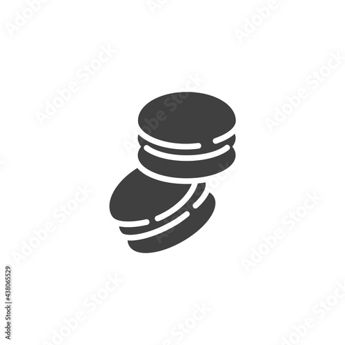 Macaron cake vector icon