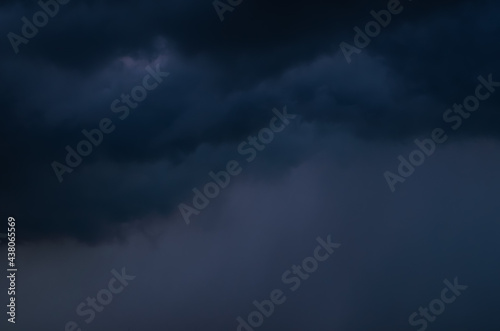 Dark cloud and sky when have storm and rain in monsoom season.