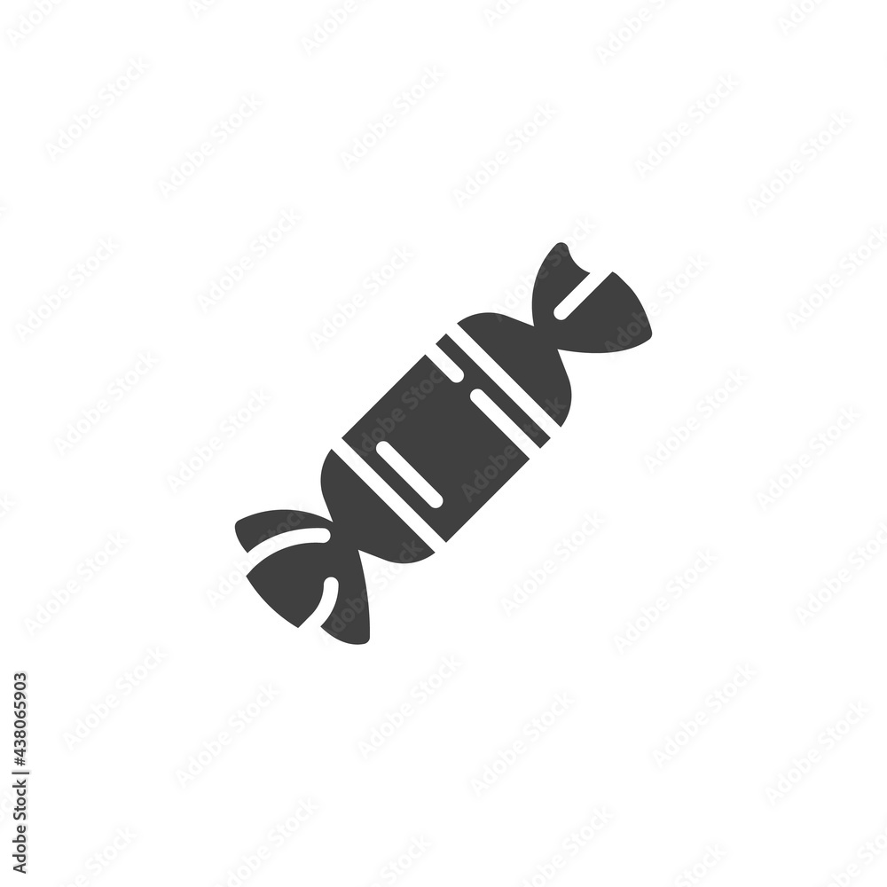 Wrapped candy vector icon