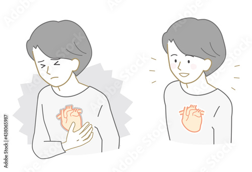 Unhealthy heart, Nonbinary with healthy heart
