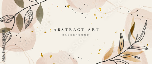 Leinwand Poster Abstract art botanical background vector