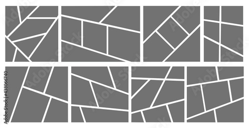 Photo collage. Vector set of collage frame for photos and pictures, montage frame photography, illustration, pattern montage frame, abstract vector background.
