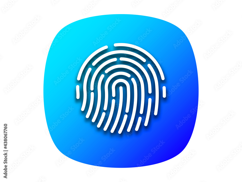 ID app icon. Fingerprint. Concept of personal data protection.Vector ID app icon. Fingerprint. Concept of personal data protection.Vector