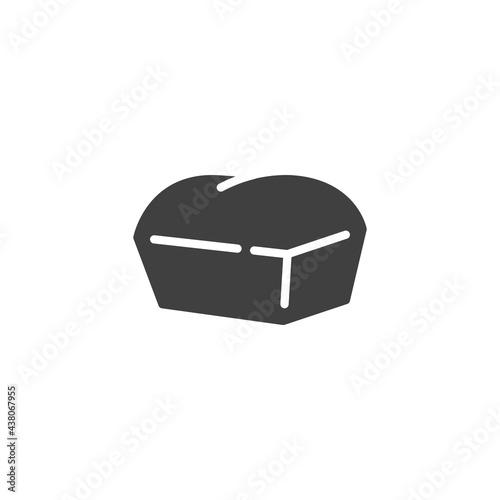 Anadama bread vector icon photo