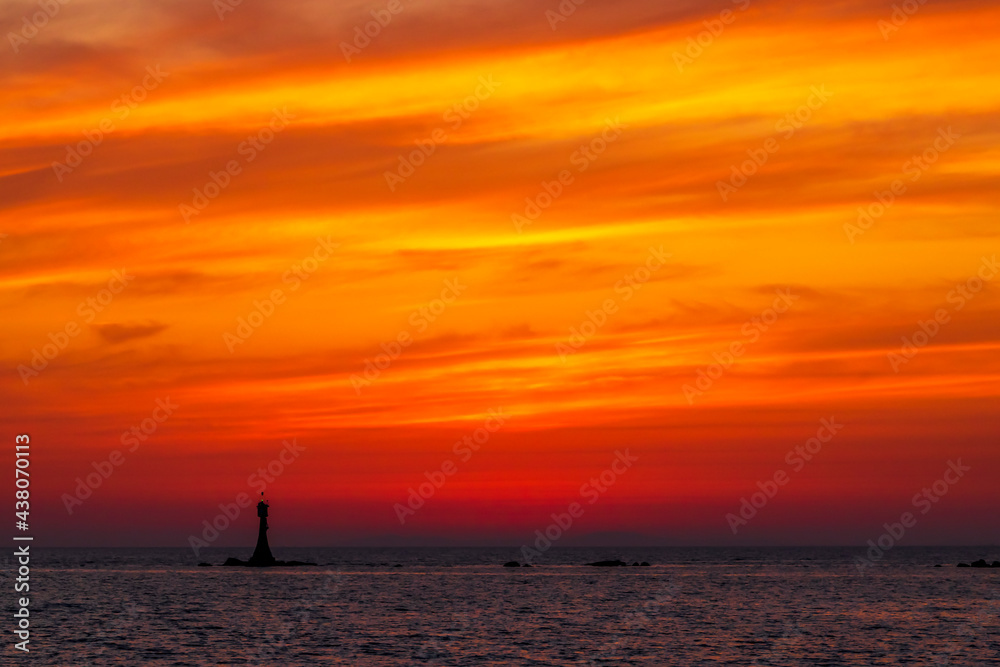 糸島半島福の浦の夕日