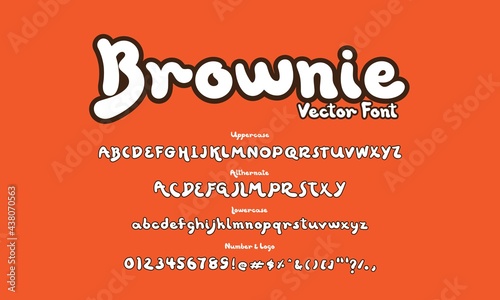 Vector Font, Brownie Bold Font,