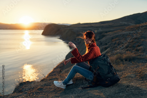 woman outdoors fresh air travel freedom horizon recreation © SHOTPRIME STUDIO