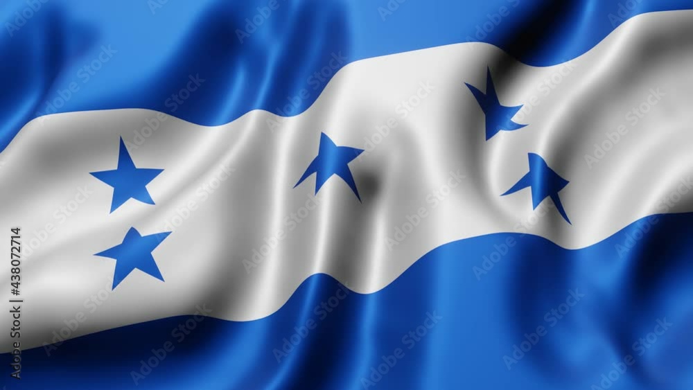 3d rendering of a National Honduras flag waving in a looping motion