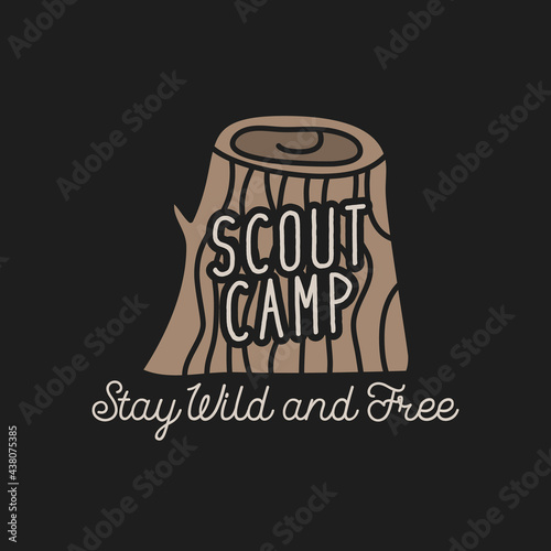 Vector design of tree stump