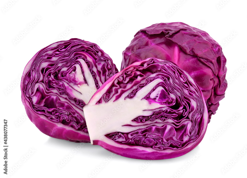 Purple cabbage isolated on white background Purple cabbage isolated on white background