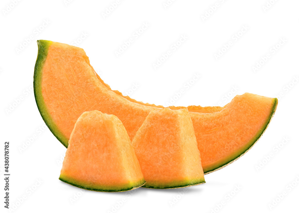 cantaloupe melon isolated on white background cantaloupe melon isolated on white background