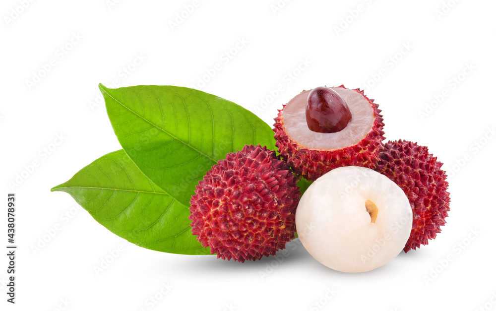 lychee isolated on white background lychee isolated on white background