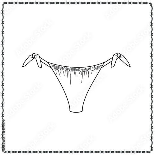 women's lingerie editable fashion flat sketch for creating new designs mockup