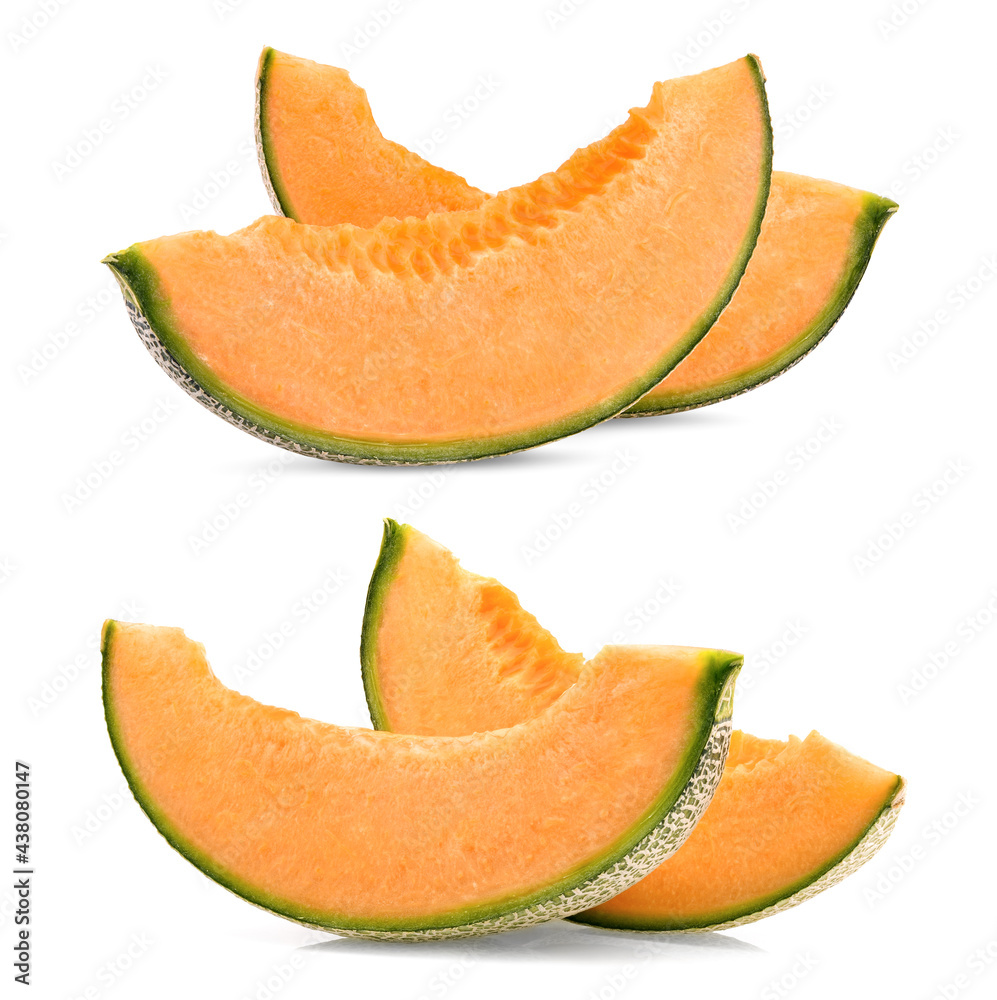 cantaloupe melon isolated on white background