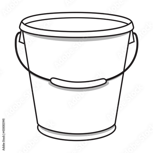 bucket line vector illustration