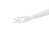 Hand sculpture with white background, 3d rendering.