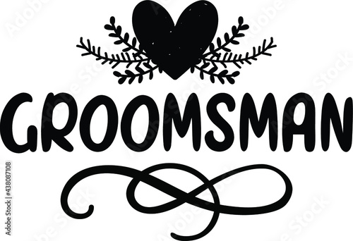 Groomsman, Bridal Party Vector